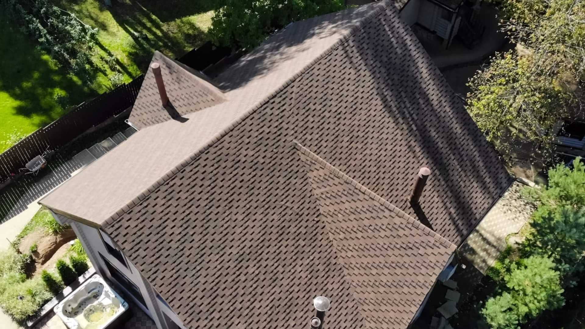 GAF Shingles on a home from a drone