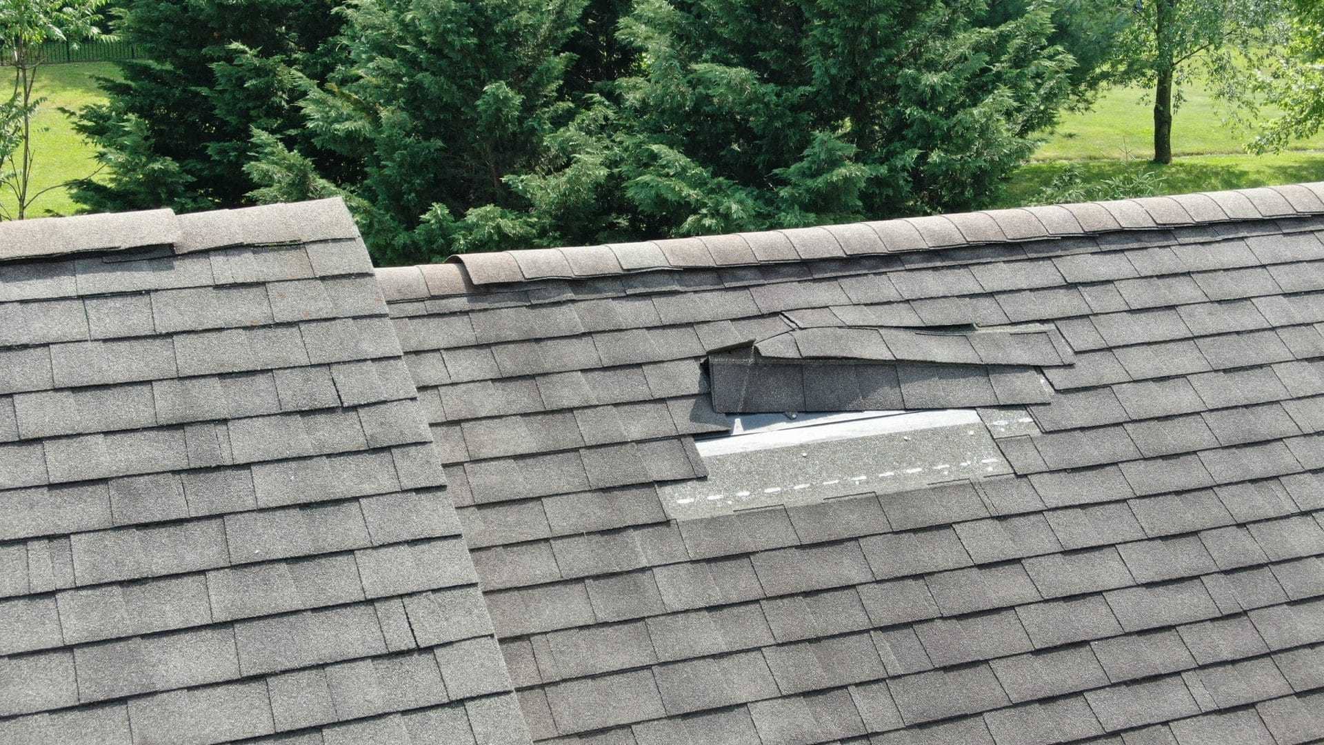 Damaged roof discovered by American Home Contractors New Jersey
