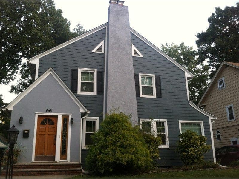 siding installation nj project for this big gray house